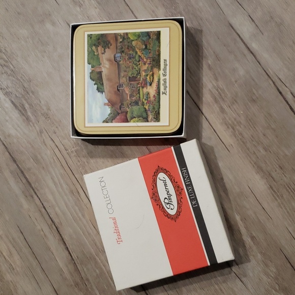 VINTAGE Pimpernel Old ENGLISH CORK COASTERS (6) SET - Picture 11 of 11